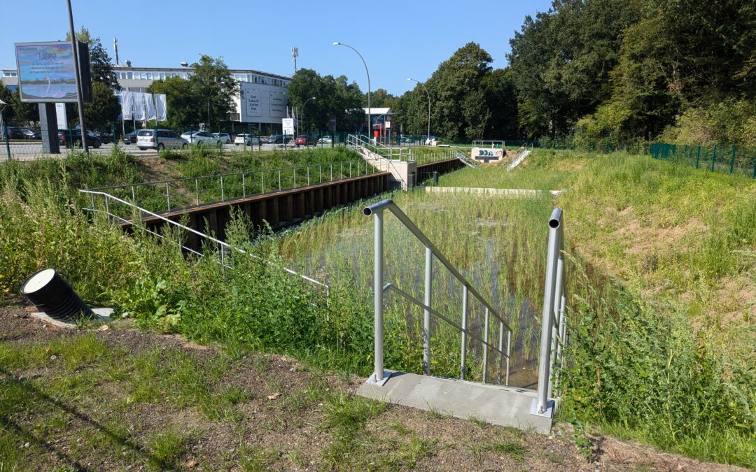 Reten­ti­ons­bo­den­fil­ter mit Reten­ti­ons­la­mel­le „Sie­mers­platz“ in Hamburg-Lokstedt
